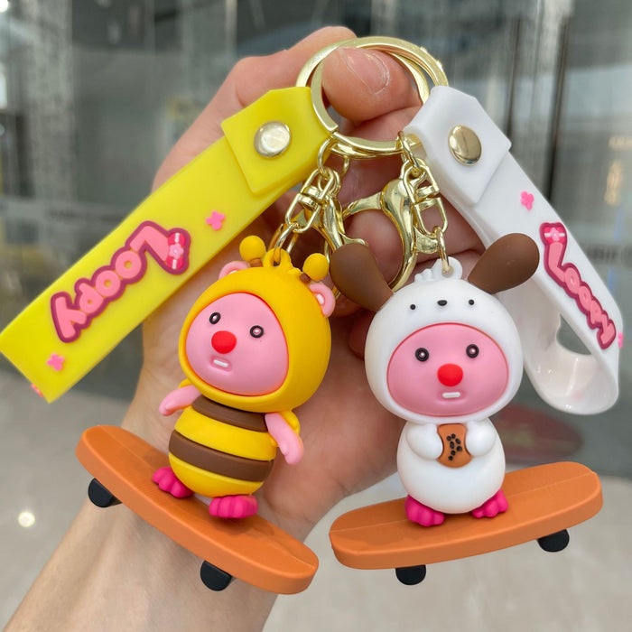 Wholesale Keychain cartoon figurine backpack pendant car keychain