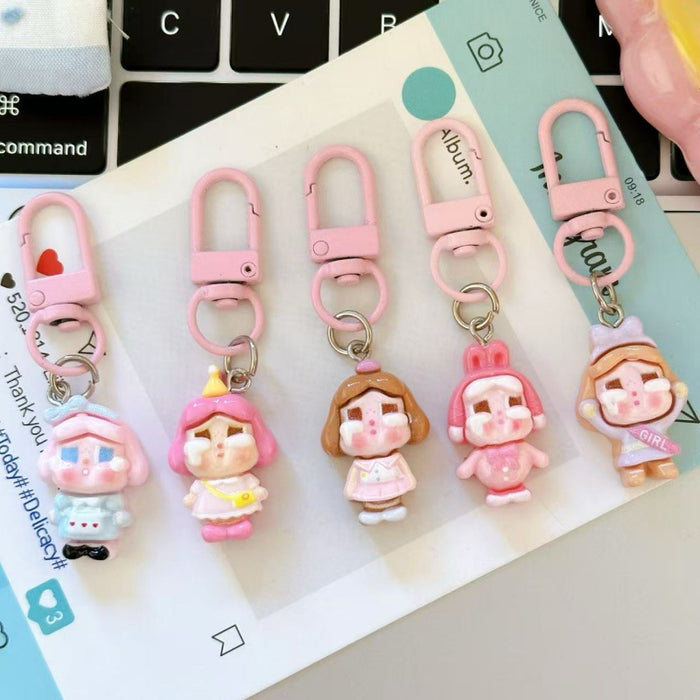 Wholesale Cartoon Resin Keychain Blue Skirt Cute Bag Charm Gift