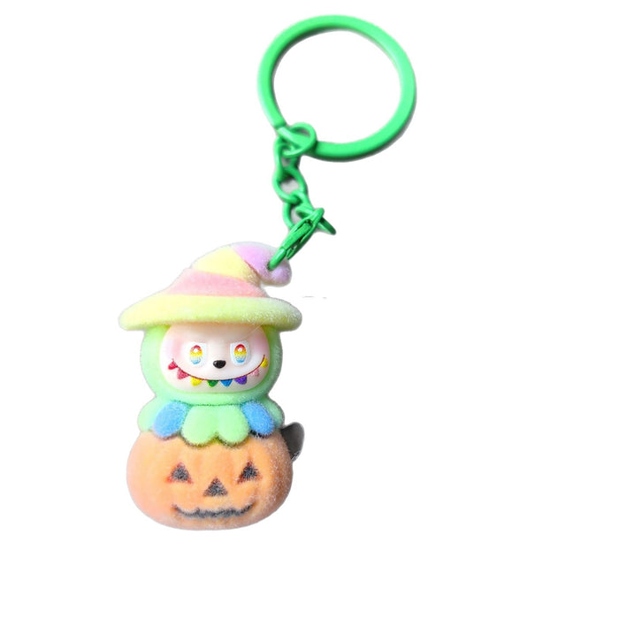 Wholesale Pumpkin  Flocking Punch Cute Phone Charm Bag Accessory