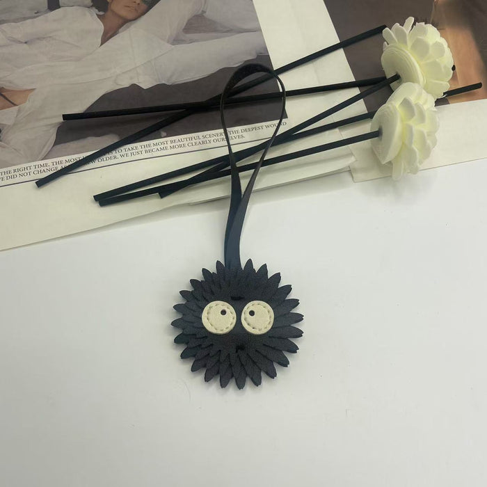 Wholesale Black Briquette Pendant Rope Pendant Lanyard Black Bag Pendant Leather Keychain