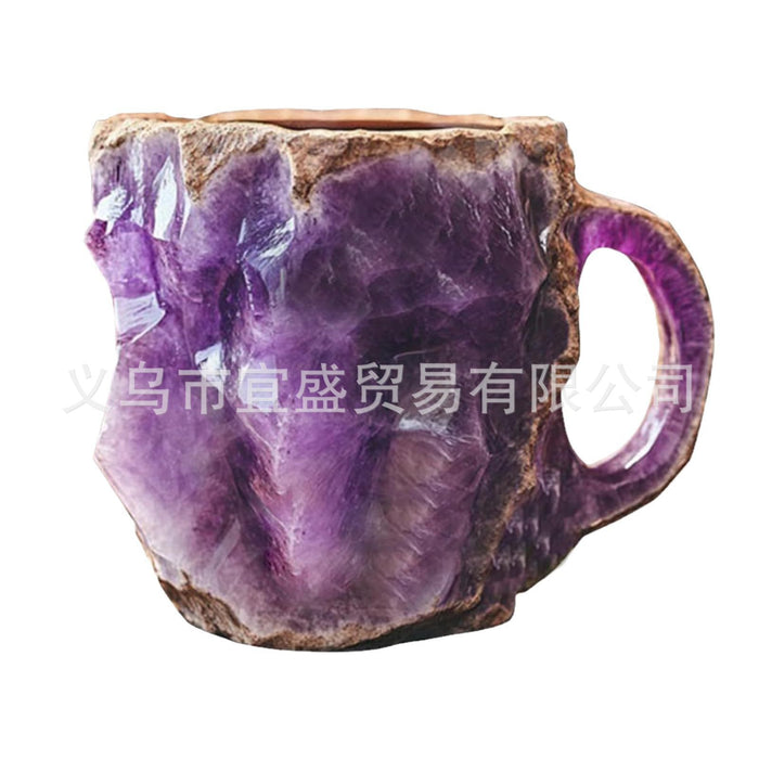 Wholesale Mineral Crystal Coffee Mugs Resin Crafts Imitation Mineral Crystal Coffee Cups JDC-CUP-YS001