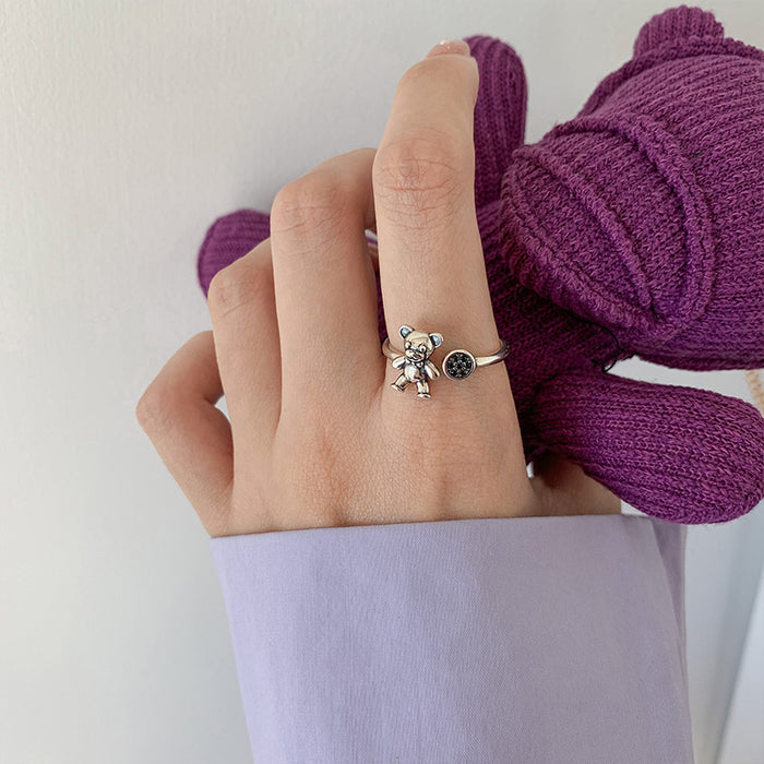 Wholesale Finger sterling silver ring, light luxury, niche, personalized, fashionable ring