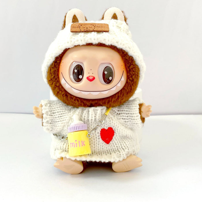 Wholesale Wear red heart sweater with letters and a hat,  a little bear knitted hat,  and a baby clothes