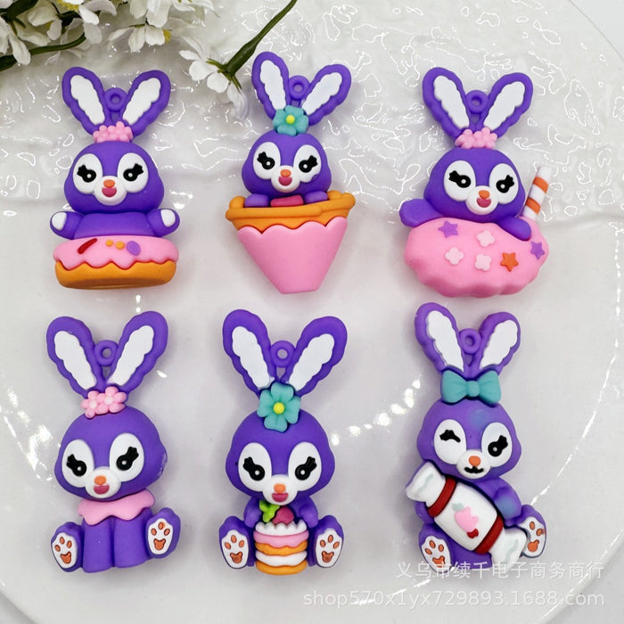 Wholesale Cartoon keychain accessories, soft rubber figurine bag decorations