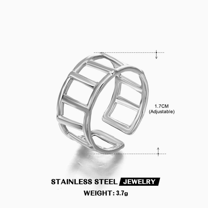 Wholesale Gold Plated stainless steel star moon Rings Adjustable rings for women