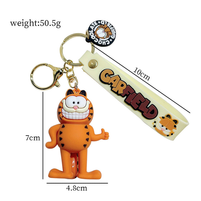 Wholesale Cartoon Cat Key Pendant Soft Rubber Anime Keychain Pendant