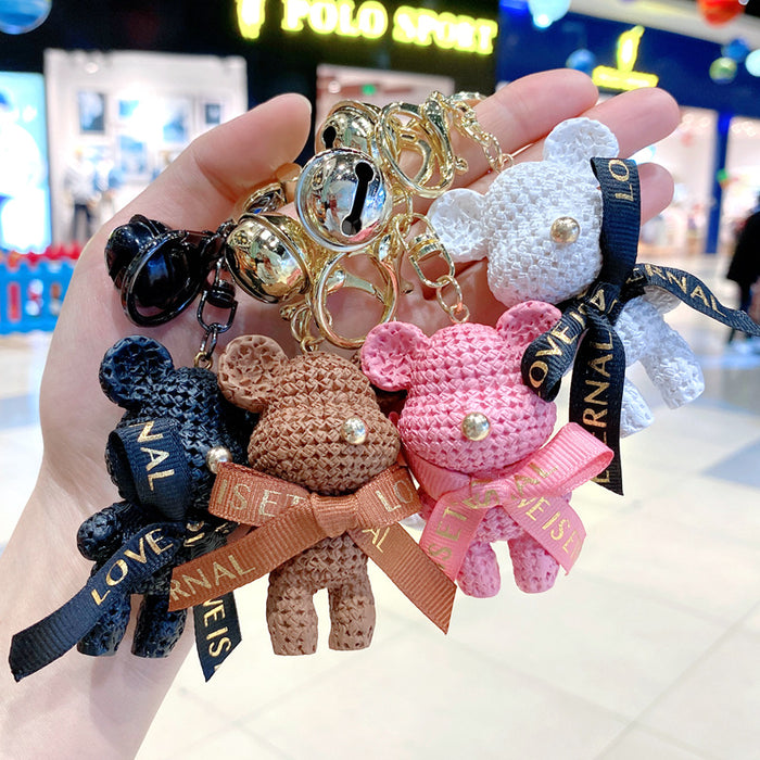 Wholesale Creative Cartoon Resin Bear Keychain Chic Fashion Accessory