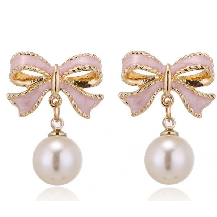 Wholesale S925 Silver Needle Oil Drops Earrings Internet Celebrity All-match Pearl Earrings