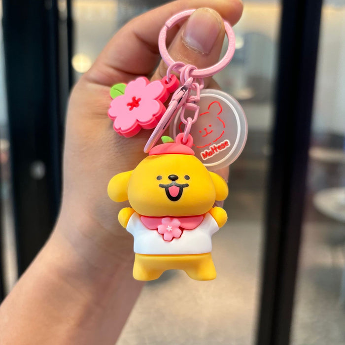 Wholesale Cute puppy  keychain schoolbag pendant