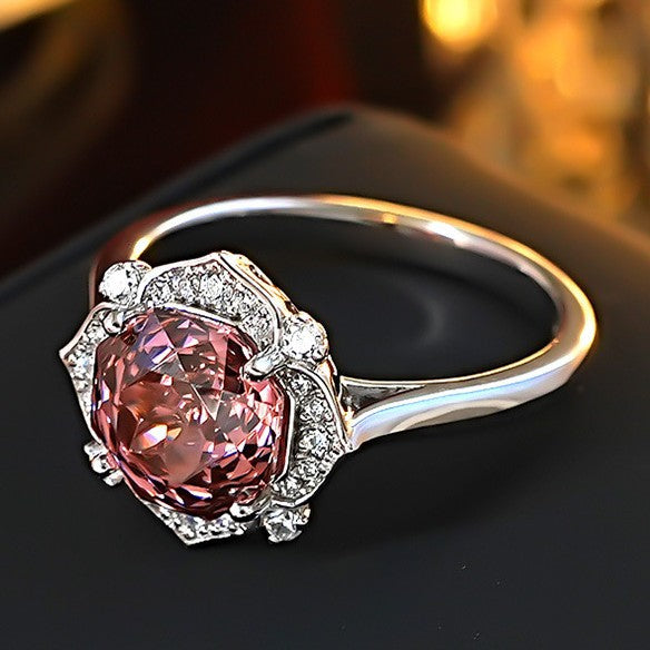 Wholesale Cutting ring, light luxury, versatile, inlaid with high carbon diamonds, elegant, high-end, niche design, simple ring