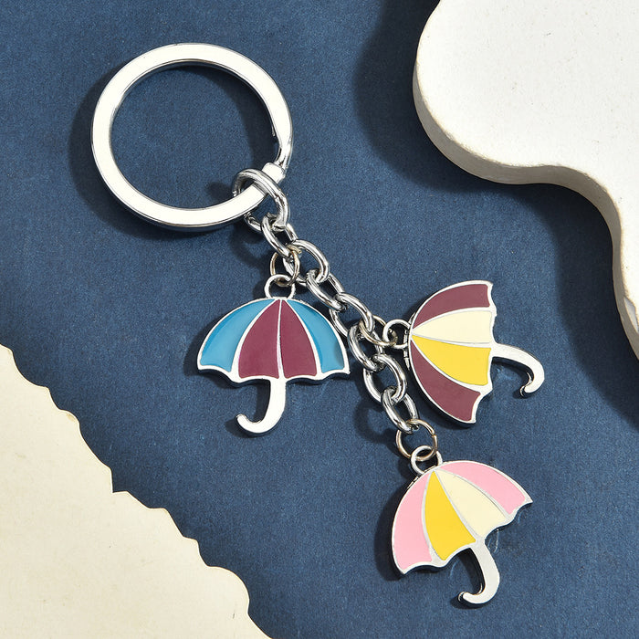 Wholesale Trendy Multi Pendant Aluminum Alloy Keychain Beach Vacation Cute Cartoon Theme Bag Charm