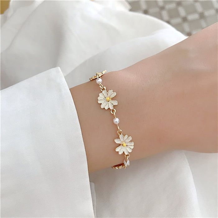 Wholesale Alloy flower bracelet temperament daily wear daisy bracelet accessories