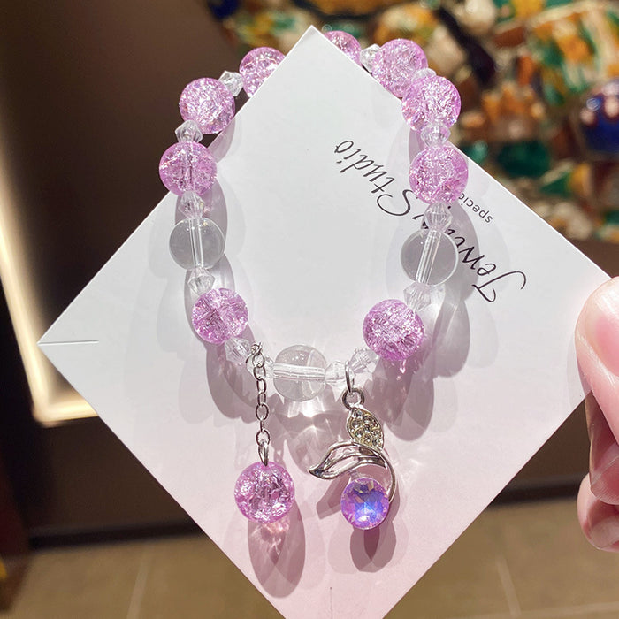 Wholesale Fish Tail Glass Beaded Bracelet Handmade Fashion Jewelry Accessory MOQ≥3