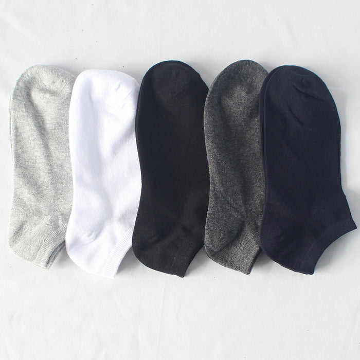 Wholesale Extra Large Ship Socks Thin Solid Color Short Socks Sweat Absorbing Cotton Socks