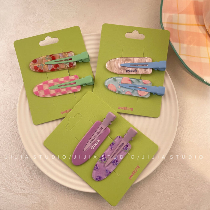 Wholesale 2 pack/set Fun fruit hairpin cute bangs side clip hair accessories