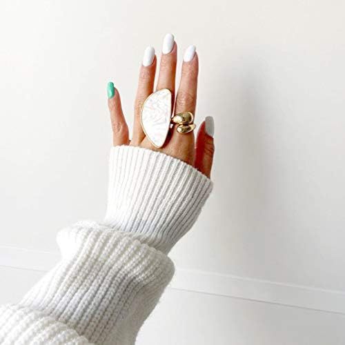 Wholesale Fashion, personality, simplicity, titanium steel, double water drop, gold electroplating, light luxury, trendy ring, ring