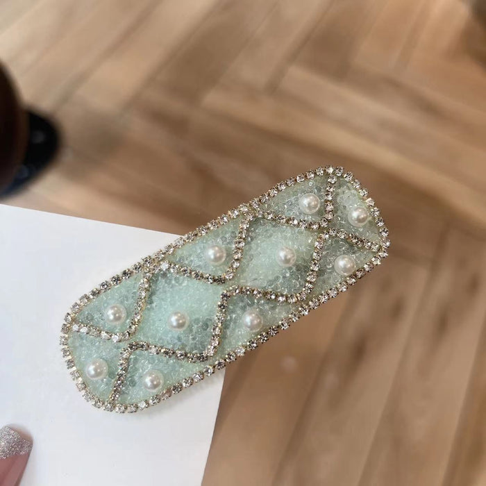 Wholesale Pearl Rhinestone Hairpin Side Clip Bangs Clip Back Head