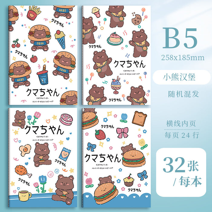 Wholesale 2pcs A5 cartoon retro notebook B5 cute stationery