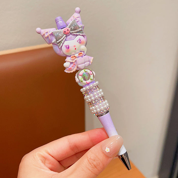 Wholesale Crystal Flash Diamond Rotary Gel Pen Dream Student Beaded Pen Cartoon Signature Pen