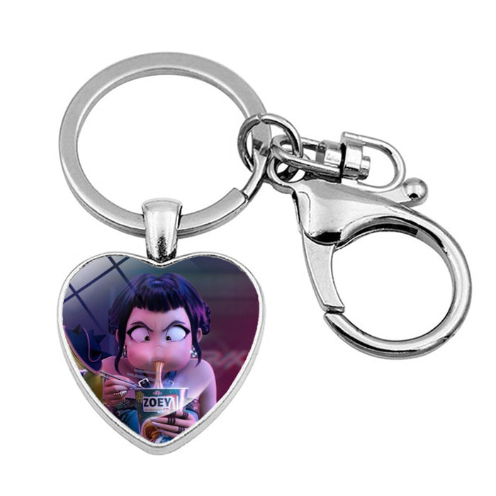 Wholesale Cartoon Heart Pendant Keychain Charm