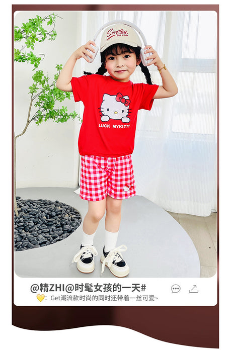 Wholesale Summer New Children's Suits Cute Cartoon Fashionable and Stylish Baby Girl Small Children's Trendy Two-piece Suits JDC-CTS-QNE002