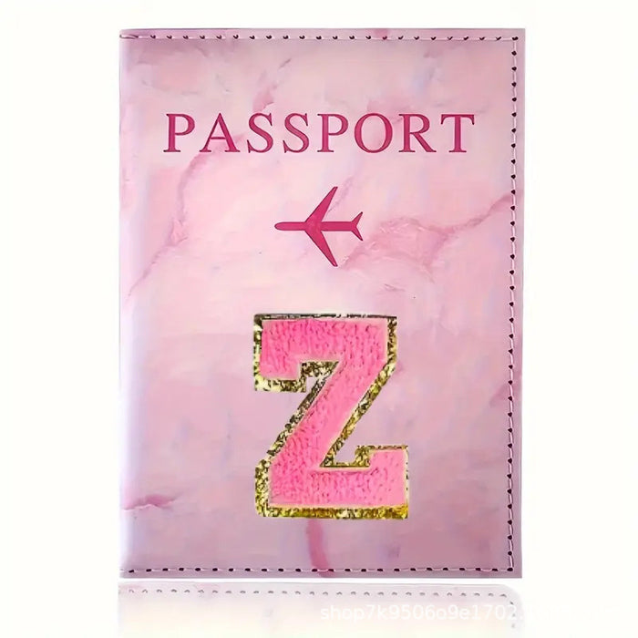 Wholesale Trendy Monogram Passport Cover Initial PU Leather Travel Wallet Unisex Boutique Card Holder