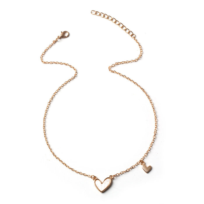 Wholesale Acrylic Heart Necklace Clavicle Chain Women