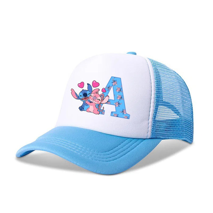 Wholesale Cartoon letter print baseball cap net breathable dome cap