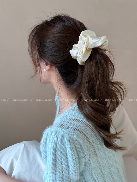 Wholesale Satin headband, new high-end hair tie, ponytail tie, headband, rubber band headband, floral hair accessory