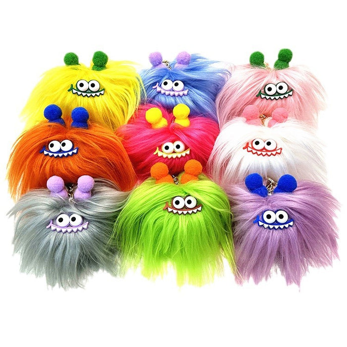 Wholesale Cute Cartoon Keychain Fried Hair Doll Sausage Mouth Bag Pendant Creative Plush Doll Gift