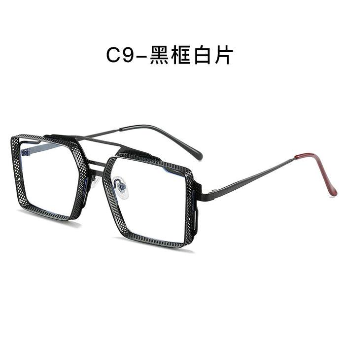 Wholesale Retro steam sunglasses with metal hollow box sunglasses