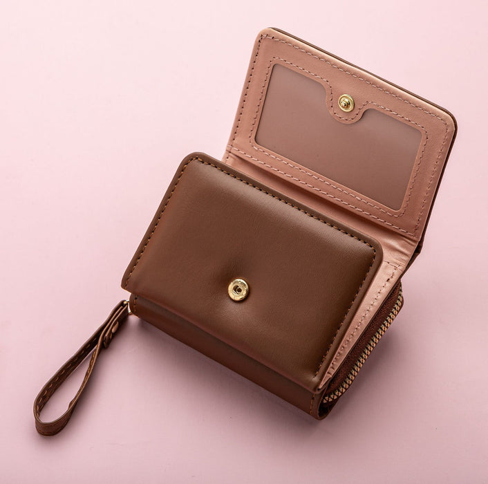Wholesale Coin Card Holder Tri-Fold Zipper Short Wallet