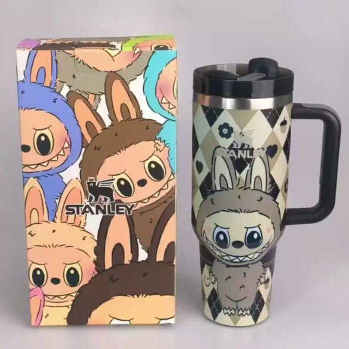 Wholesale 304 stainless steel tumbler cup 40oz cartoon car cup straw ice cup