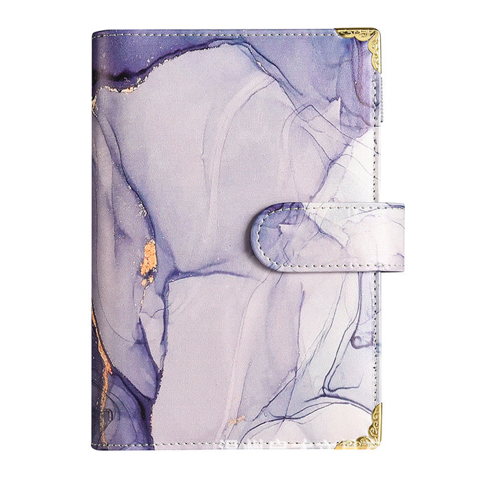 Wholesale Binder Zipper Bag Macaron Notebook Leather Pu Loose-Leaf Cash Budget Notebook