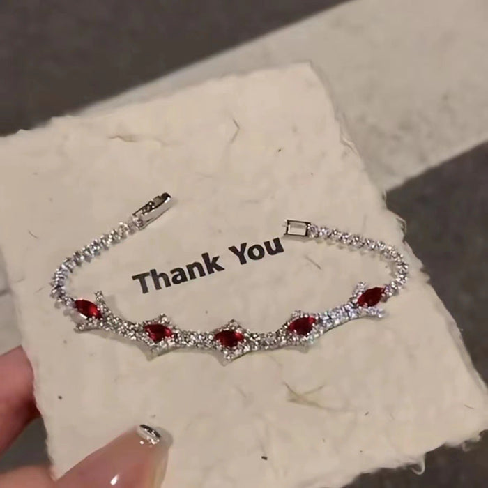 Wholesale Diamond zircon buckle bracelet bracelet, niche, light luxury, high-end, personalized, versatile bracelet