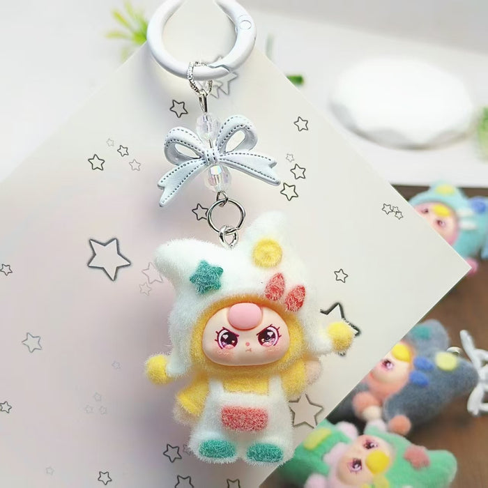 Wholesale Flocked hat keychain phone charm