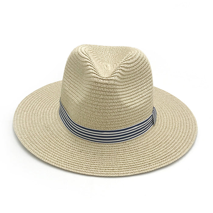 Wholesale Seaside Beach Sunshade Straw Hat Sun Protection Versatile Wide Brim Hat