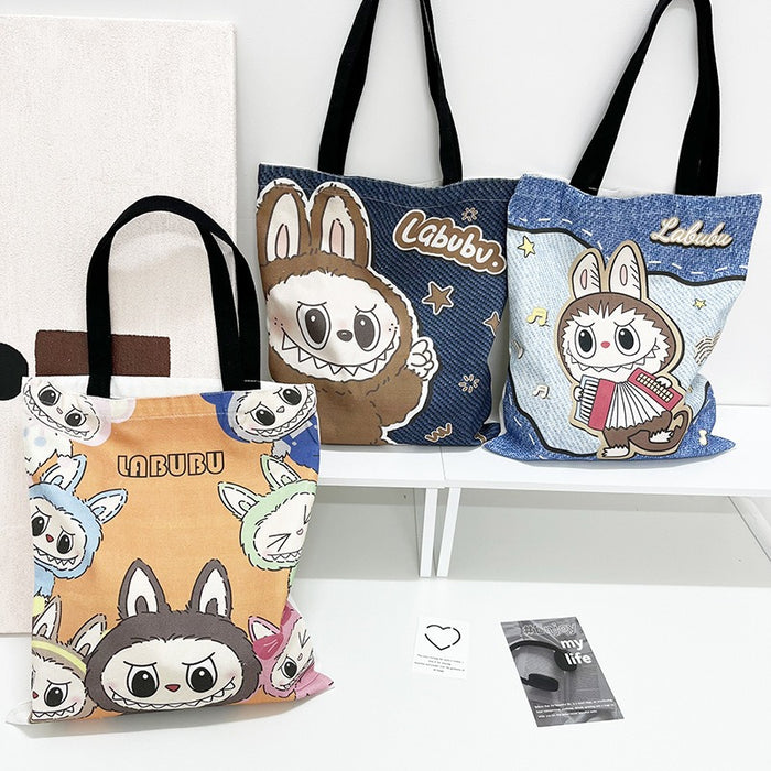 Wholesale Printed canvas bag, cartoon canvas bag, street trend shoulder bag, handbag