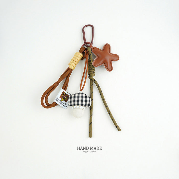 Wholesale Leather Keychain Couple Bag Pendant Compilation Advanced Sense New Keychain