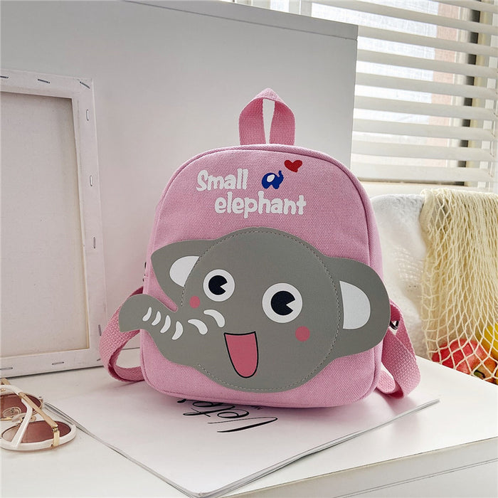 Wholesale Children's backpack, boys' canvas backpack, cartoon cute girls' backpack, baby kindergarten backpack