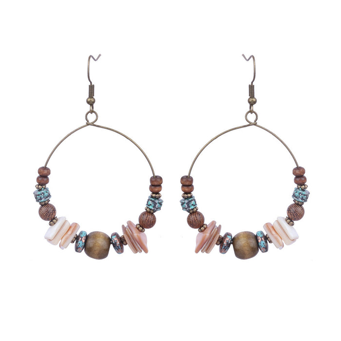Wholesale Bohemian Tassel Long Dangle Earrings Set Mixed Material Jewelry Accessory Boutique Resale