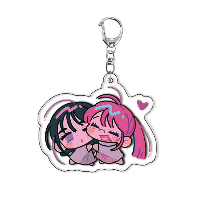 Wholesale Double-sided Acrylic Keychain with Layered Design  Anime-themed Creative Pendant