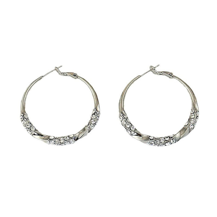 Wholesale Silver Needle Simplicity, Light Luxury, Large Circle Earrings, Women's Luxury, Niche Fashion Earrings, Earrings, Accessories