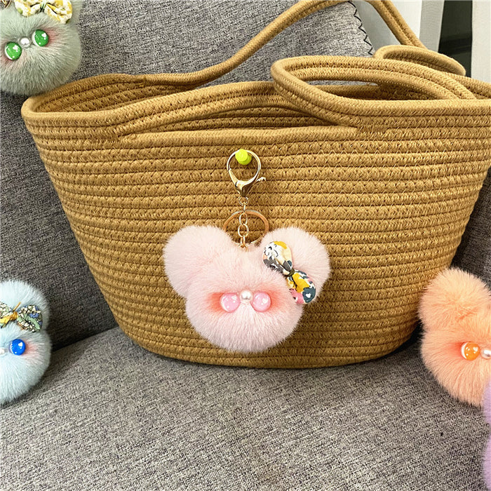 Wholesale Cartoon Keychain Cute Blush Cat Doll Plush Doll Bag Pendant Jewelry Gift