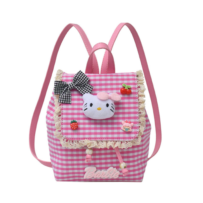 Wholesale Backpack plaid doll student backpack cute commuting backpack
