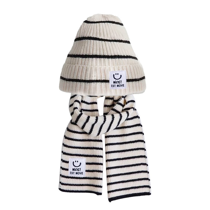 Wholesale Winter Striped Children's Hat Scarf Two Piece Set JDC-SF-Jieh001