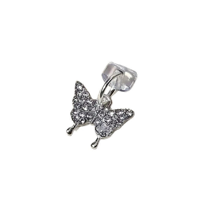 Wholesale Fully diamond butterfly mobile phone dust plug charm