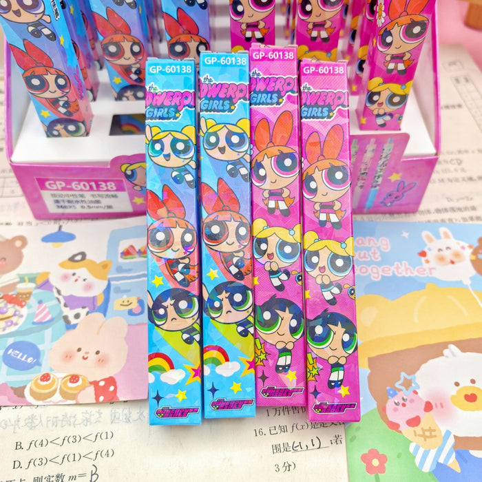 Wholesale 36pcs Cartoon Blind Box Press Pen Cartoon Metal Pen Clip Press Laser Black