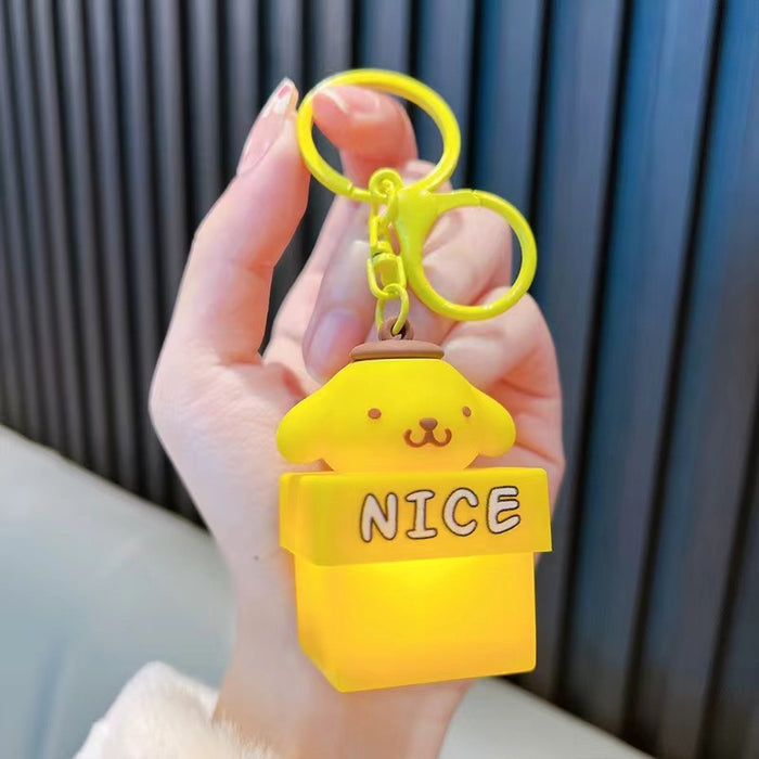 Wholesale Cartoon glowing doll keychain cute backpack car pendant