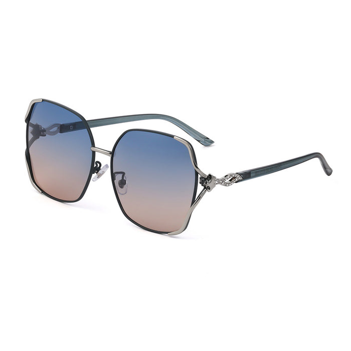 Wholesale large frame diamond Fox head polarized sunglasses women's large frame sunglasses women's  sunglasses